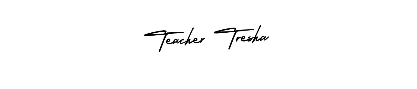 Similarly AmerikaSignatureDemo-Regular is the best handwritten signature design. Signature creator online .You can use it as an online autograph creator for name Teacher Tresha. Teacher Tresha signature style 3 images and pictures png