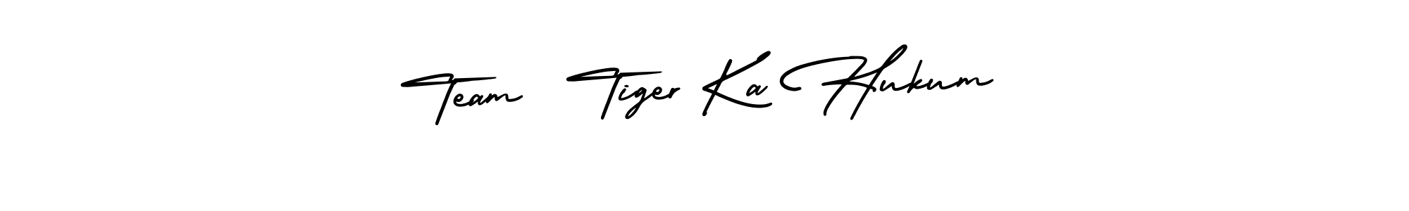 Make a short Team  Tiger Ka Hukum signature style. Manage your documents anywhere anytime using AmerikaSignatureDemo-Regular. Create and add eSignatures, submit forms, share and send files easily. Team  Tiger Ka Hukum signature style 3 images and pictures png