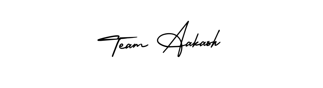 How to make Team Aakash signature? AmerikaSignatureDemo-Regular is a professional autograph style. Create handwritten signature for Team Aakash name. Team Aakash signature style 3 images and pictures png