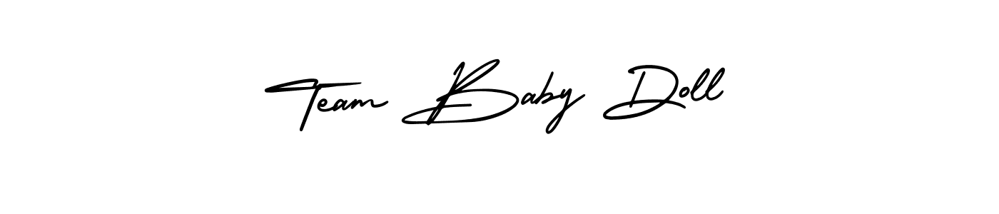 Also You can easily find your signature by using the search form. We will create Team Baby Doll name handwritten signature images for you free of cost using AmerikaSignatureDemo-Regular sign style. Team Baby Doll signature style 3 images and pictures png