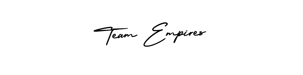 Make a beautiful signature design for name Team Empires. With this signature (AmerikaSignatureDemo-Regular) style, you can create a handwritten signature for free. Team Empires signature style 3 images and pictures png