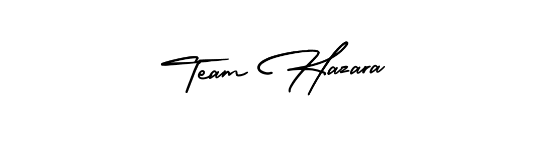 How to make Team Hazara name signature. Use AmerikaSignatureDemo-Regular style for creating short signs online. This is the latest handwritten sign. Team Hazara signature style 3 images and pictures png