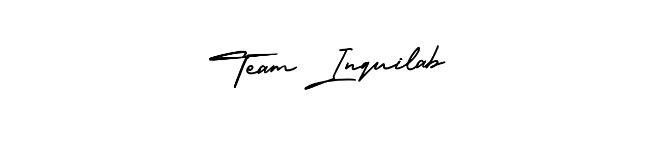 How to make Team Inquilab name signature. Use AmerikaSignatureDemo-Regular style for creating short signs online. This is the latest handwritten sign. Team Inquilab signature style 3 images and pictures png