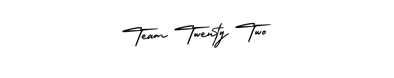 Design your own signature with our free online signature maker. With this signature software, you can create a handwritten (AmerikaSignatureDemo-Regular) signature for name Team Twenty Two. Team Twenty Two signature style 3 images and pictures png