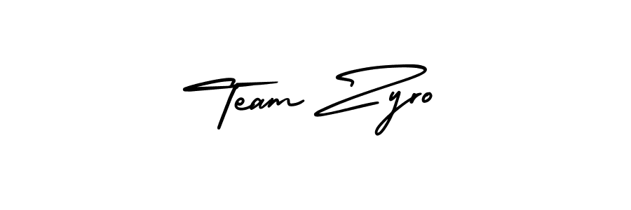 You should practise on your own different ways (AmerikaSignatureDemo-Regular) to write your name (Team Zyro) in signature. don't let someone else do it for you. Team Zyro signature style 3 images and pictures png