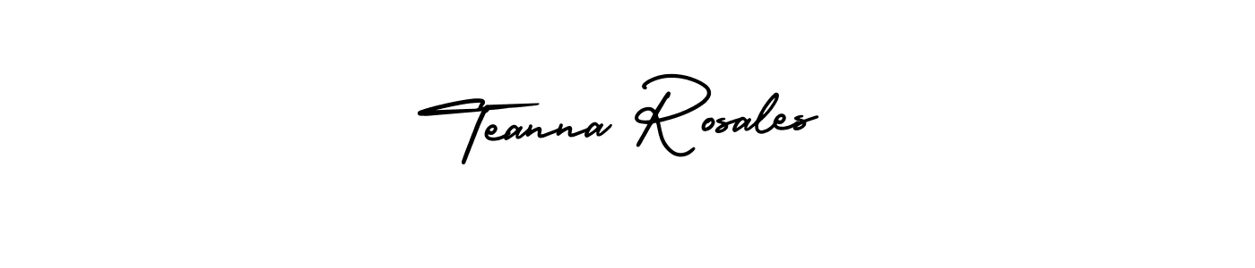 Teanna Rosales stylish signature style. Best Handwritten Sign (AmerikaSignatureDemo-Regular) for my name. Handwritten Signature Collection Ideas for my name Teanna Rosales. Teanna Rosales signature style 3 images and pictures png