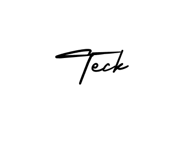 Design your own signature with our free online signature maker. With this signature software, you can create a handwritten (AmerikaSignatureDemo-Regular) signature for name Teck. Teck signature style 3 images and pictures png