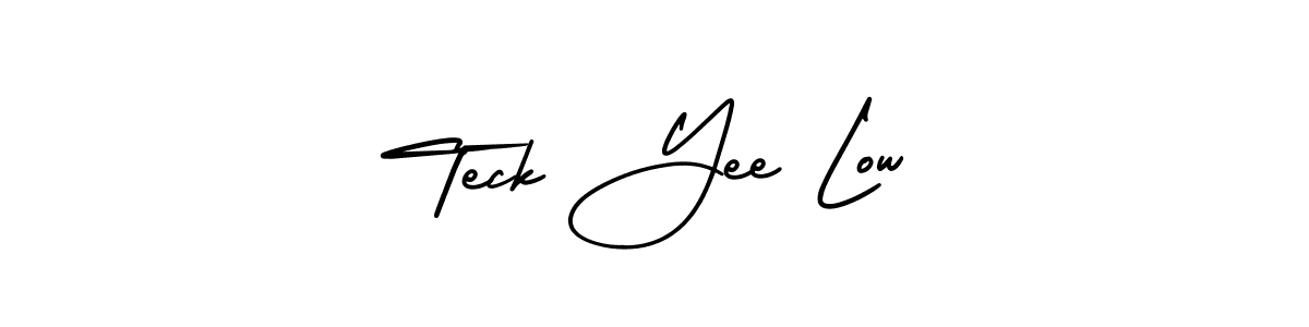 Use a signature maker to create a handwritten signature online. With this signature software, you can design (AmerikaSignatureDemo-Regular) your own signature for name Teck Yee Low. Teck Yee Low signature style 3 images and pictures png