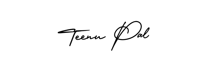 The best way (AmerikaSignatureDemo-Regular) to make a short signature is to pick only two or three words in your name. The name Teenu Pal include a total of six letters. For converting this name. Teenu Pal signature style 3 images and pictures png