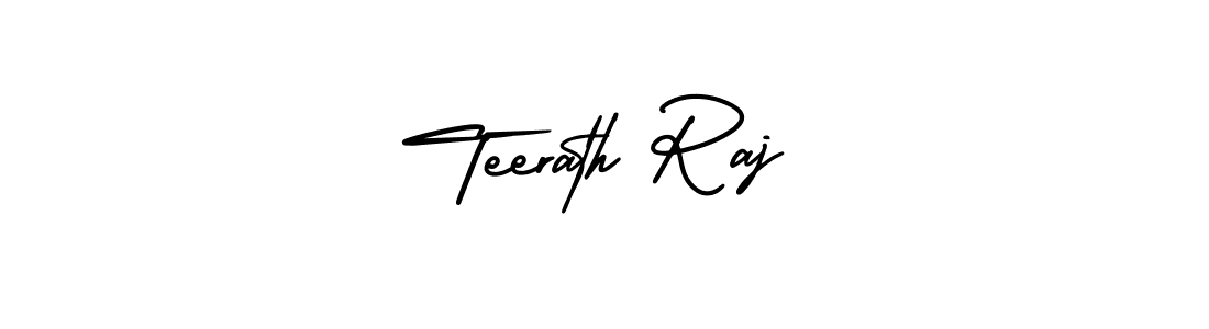 if you are searching for the best signature style for your name Teerath Raj. so please give up your signature search. here we have designed multiple signature styles  using AmerikaSignatureDemo-Regular. Teerath Raj signature style 3 images and pictures png