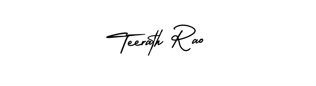 Check out images of Autograph of Teerath Rao name. Actor Teerath Rao Signature Style. AmerikaSignatureDemo-Regular is a professional sign style online. Teerath Rao signature style 3 images and pictures png