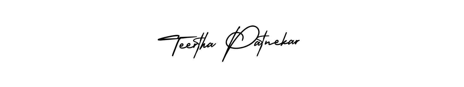 You can use this online signature creator to create a handwritten signature for the name Teertha Patnekar. This is the best online autograph maker. Teertha Patnekar signature style 3 images and pictures png