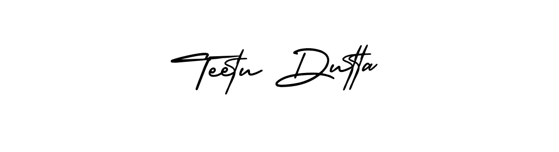 Teetu Dutta stylish signature style. Best Handwritten Sign (AmerikaSignatureDemo-Regular) for my name. Handwritten Signature Collection Ideas for my name Teetu Dutta. Teetu Dutta signature style 3 images and pictures png