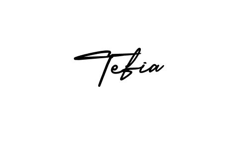 How to make Tefia signature? AmerikaSignatureDemo-Regular is a professional autograph style. Create handwritten signature for Tefia name. Tefia signature style 3 images and pictures png