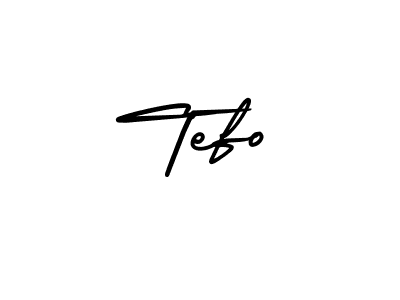 You should practise on your own different ways (AmerikaSignatureDemo-Regular) to write your name (Tefo) in signature. don't let someone else do it for you. Tefo signature style 3 images and pictures png