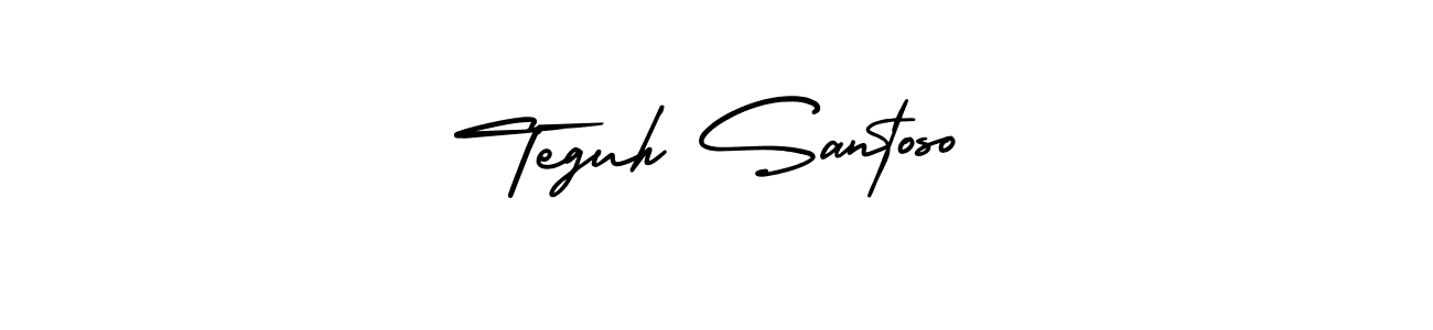 Teguh Santoso stylish signature style. Best Handwritten Sign (AmerikaSignatureDemo-Regular) for my name. Handwritten Signature Collection Ideas for my name Teguh Santoso. Teguh Santoso signature style 3 images and pictures png