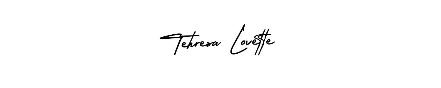 Make a beautiful signature design for name Tehresa Lovette. With this signature (AmerikaSignatureDemo-Regular) style, you can create a handwritten signature for free. Tehresa Lovette signature style 3 images and pictures png