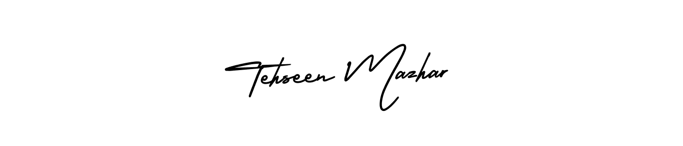 Make a beautiful signature design for name Tehseen Mazhar. With this signature (AmerikaSignatureDemo-Regular) style, you can create a handwritten signature for free. Tehseen Mazhar signature style 3 images and pictures png