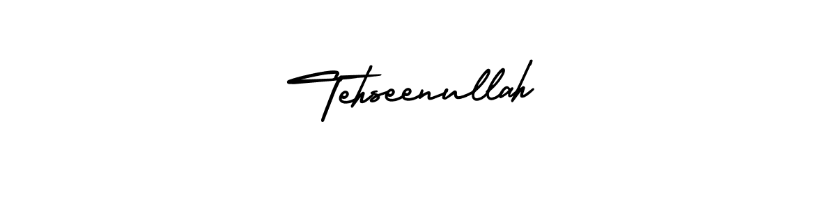The best way (AmerikaSignatureDemo-Regular) to make a short signature is to pick only two or three words in your name. The name Tehseenullah include a total of six letters. For converting this name. Tehseenullah signature style 3 images and pictures png