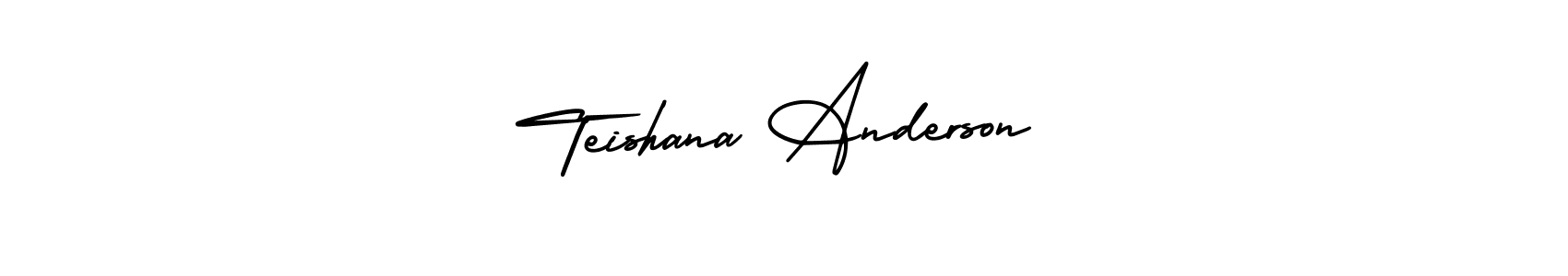 Design your own signature with our free online signature maker. With this signature software, you can create a handwritten (AmerikaSignatureDemo-Regular) signature for name Teishana Anderson. Teishana Anderson signature style 3 images and pictures png