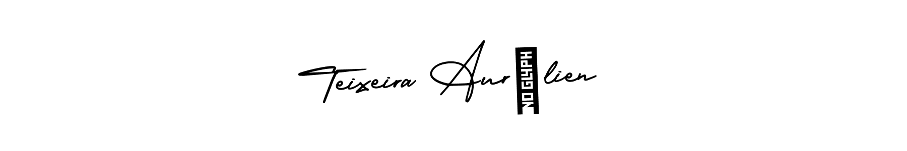 You should practise on your own different ways (AmerikaSignatureDemo-Regular) to write your name (Teixeira Aurélien) in signature. don't let someone else do it for you. Teixeira Aurélien signature style 3 images and pictures png