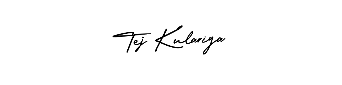 Create a beautiful signature design for name Tej Kulariya. With this signature (AmerikaSignatureDemo-Regular) fonts, you can make a handwritten signature for free. Tej Kulariya signature style 3 images and pictures png