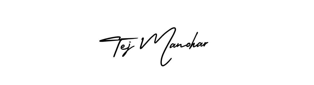 Use a signature maker to create a handwritten signature online. With this signature software, you can design (AmerikaSignatureDemo-Regular) your own signature for name Tej Manohar. Tej Manohar signature style 3 images and pictures png