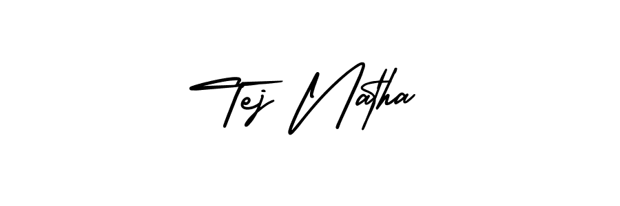 Make a beautiful signature design for name Tej Natha. With this signature (AmerikaSignatureDemo-Regular) style, you can create a handwritten signature for free. Tej Natha signature style 3 images and pictures png