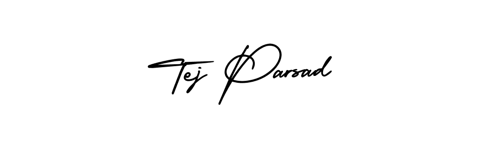 How to make Tej Parsad name signature. Use AmerikaSignatureDemo-Regular style for creating short signs online. This is the latest handwritten sign. Tej Parsad signature style 3 images and pictures png