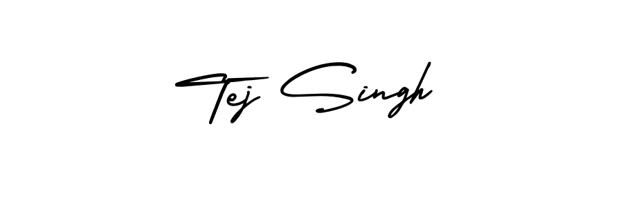 The best way (AmerikaSignatureDemo-Regular) to make a short signature is to pick only two or three words in your name. The name Tej Singh include a total of six letters. For converting this name. Tej Singh signature style 3 images and pictures png