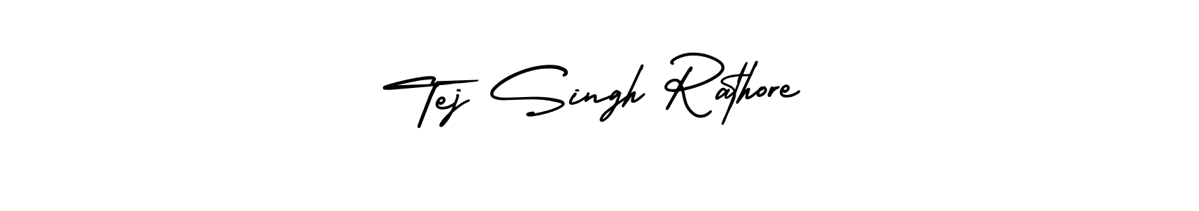 This is the best signature style for the Tej Singh Rathore name. Also you like these signature font (AmerikaSignatureDemo-Regular). Mix name signature. Tej Singh Rathore signature style 3 images and pictures png