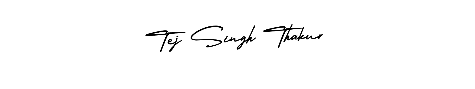 Make a beautiful signature design for name Tej Singh Thakur. With this signature (AmerikaSignatureDemo-Regular) style, you can create a handwritten signature for free. Tej Singh Thakur signature style 3 images and pictures png