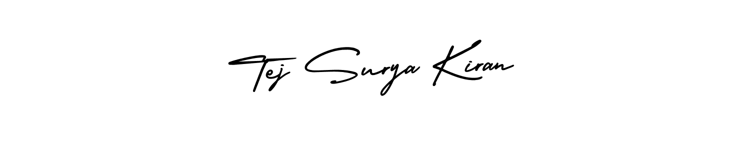 if you are searching for the best signature style for your name Tej Surya Kiran. so please give up your signature search. here we have designed multiple signature styles  using AmerikaSignatureDemo-Regular. Tej Surya Kiran signature style 3 images and pictures png
