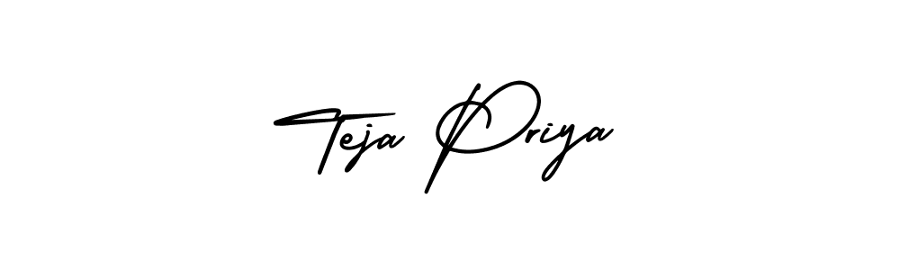 Create a beautiful signature design for name Teja Priya. With this signature (AmerikaSignatureDemo-Regular) fonts, you can make a handwritten signature for free. Teja Priya signature style 3 images and pictures png