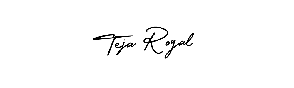 Design your own signature with our free online signature maker. With this signature software, you can create a handwritten (AmerikaSignatureDemo-Regular) signature for name Teja Royal. Teja Royal signature style 3 images and pictures png