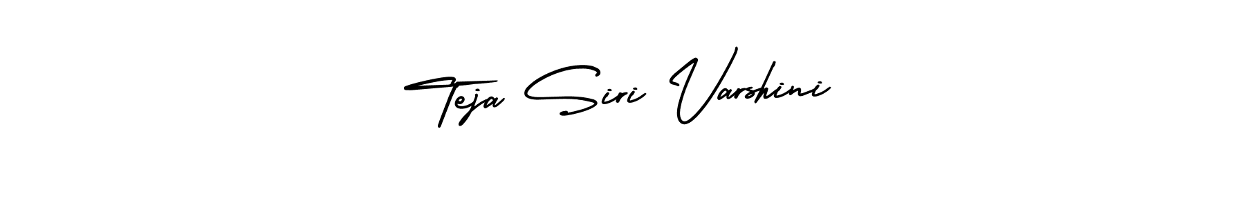 This is the best signature style for the Teja Siri Varshini name. Also you like these signature font (AmerikaSignatureDemo-Regular). Mix name signature. Teja Siri Varshini signature style 3 images and pictures png