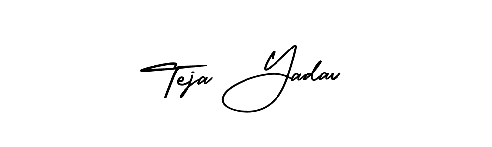 How to Draw Teja Yadav signature style? AmerikaSignatureDemo-Regular is a latest design signature styles for name Teja Yadav. Teja Yadav signature style 3 images and pictures png