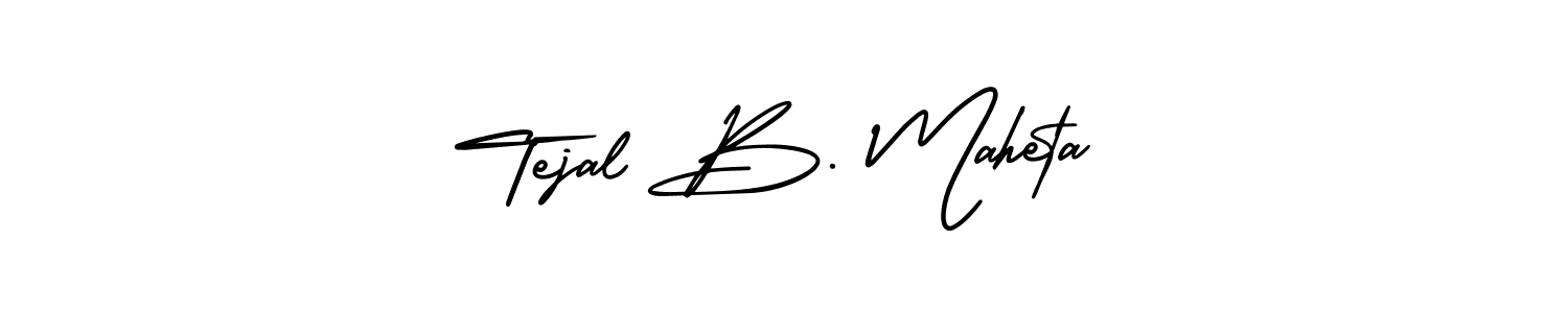 How to make Tejal B. Maheta name signature. Use AmerikaSignatureDemo-Regular style for creating short signs online. This is the latest handwritten sign. Tejal B. Maheta signature style 3 images and pictures png