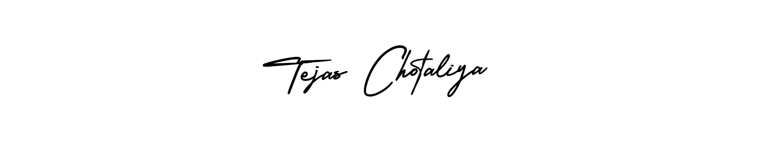 How to make Tejas Chotaliya signature? AmerikaSignatureDemo-Regular is a professional autograph style. Create handwritten signature for Tejas Chotaliya name. Tejas Chotaliya signature style 3 images and pictures png