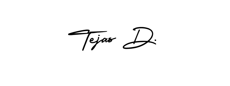 Design your own signature with our free online signature maker. With this signature software, you can create a handwritten (AmerikaSignatureDemo-Regular) signature for name Tejas D.. Tejas D. signature style 3 images and pictures png