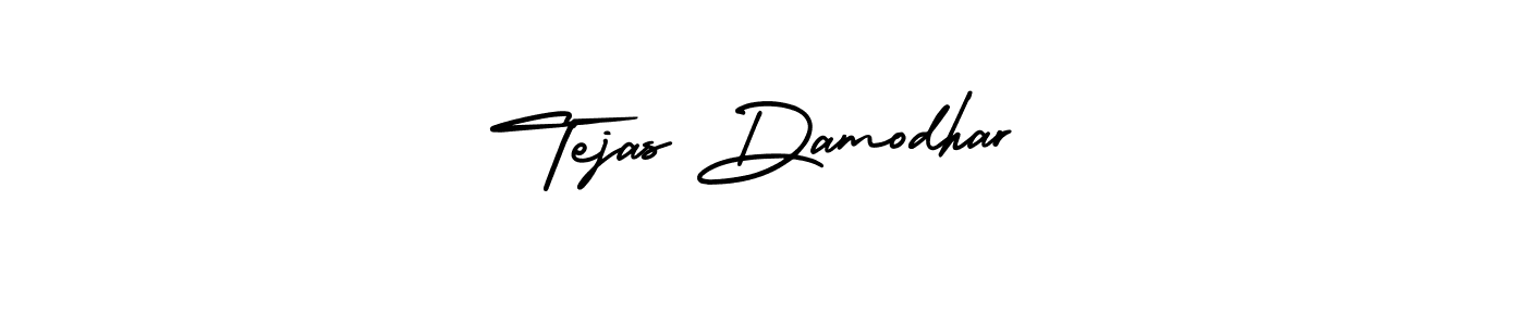 Make a beautiful signature design for name Tejas Damodhar. With this signature (AmerikaSignatureDemo-Regular) style, you can create a handwritten signature for free. Tejas Damodhar signature style 3 images and pictures png
