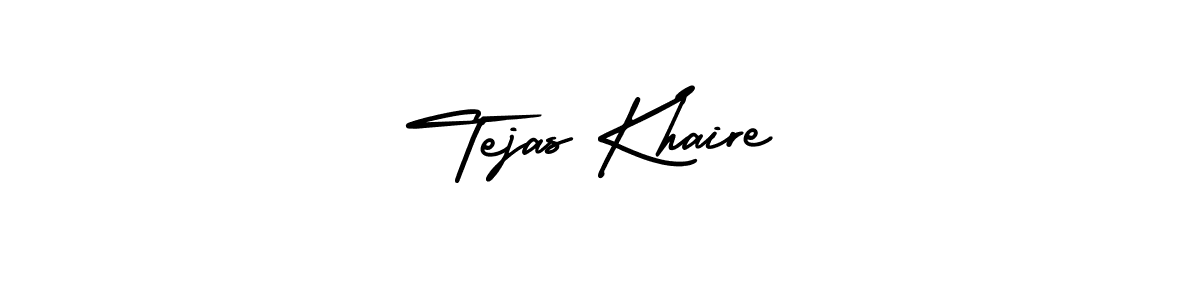 if you are searching for the best signature style for your name Tejas Khaire. so please give up your signature search. here we have designed multiple signature styles  using AmerikaSignatureDemo-Regular. Tejas Khaire signature style 3 images and pictures png