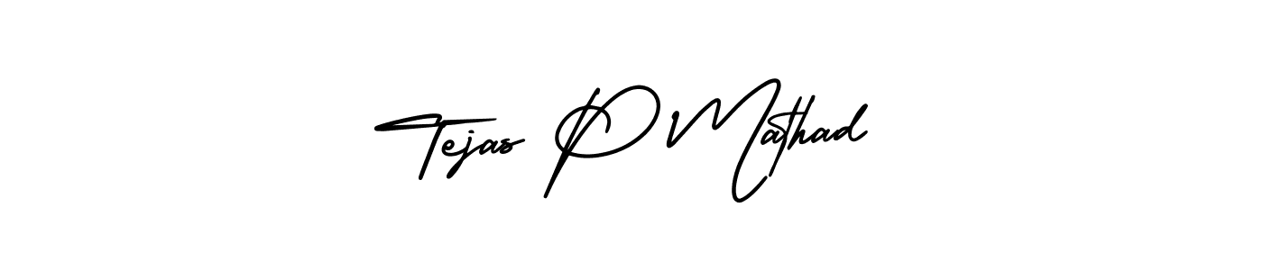 AmerikaSignatureDemo-Regular is a professional signature style that is perfect for those who want to add a touch of class to their signature. It is also a great choice for those who want to make their signature more unique. Get Tejas P Mathad name to fancy signature for free. Tejas P Mathad signature style 3 images and pictures png