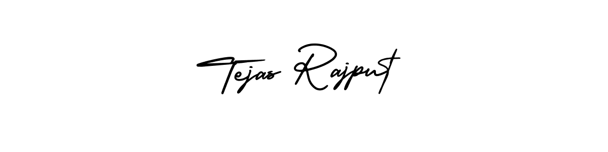 You should practise on your own different ways (AmerikaSignatureDemo-Regular) to write your name (Tejas Rajput) in signature. don't let someone else do it for you. Tejas Rajput signature style 3 images and pictures png