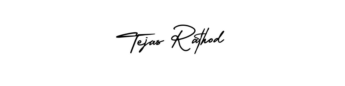 It looks lik you need a new signature style for name Tejas Rathod. Design unique handwritten (AmerikaSignatureDemo-Regular) signature with our free signature maker in just a few clicks. Tejas Rathod signature style 3 images and pictures png