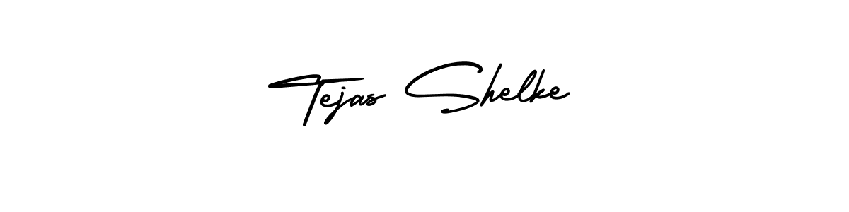 The best way (AmerikaSignatureDemo-Regular) to make a short signature is to pick only two or three words in your name. The name Tejas Shelke include a total of six letters. For converting this name. Tejas Shelke signature style 3 images and pictures png