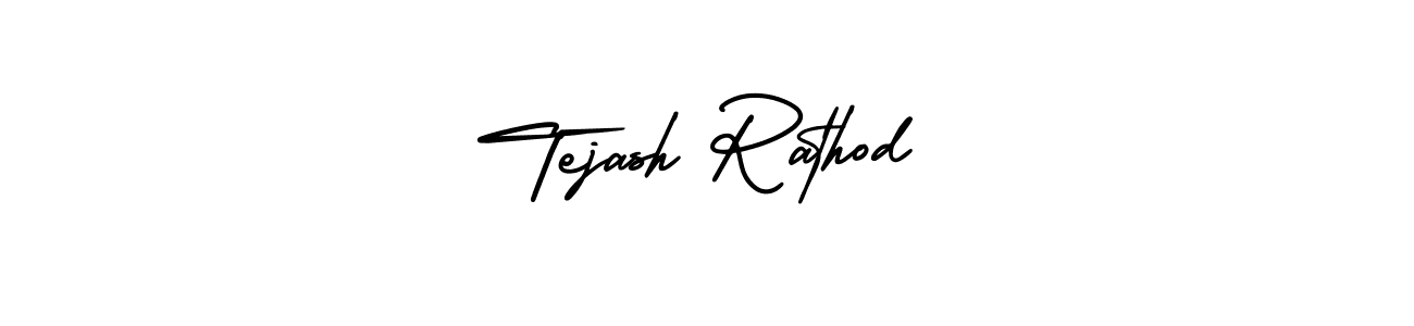 How to make Tejash Rathod signature? AmerikaSignatureDemo-Regular is a professional autograph style. Create handwritten signature for Tejash Rathod name. Tejash Rathod signature style 3 images and pictures png
