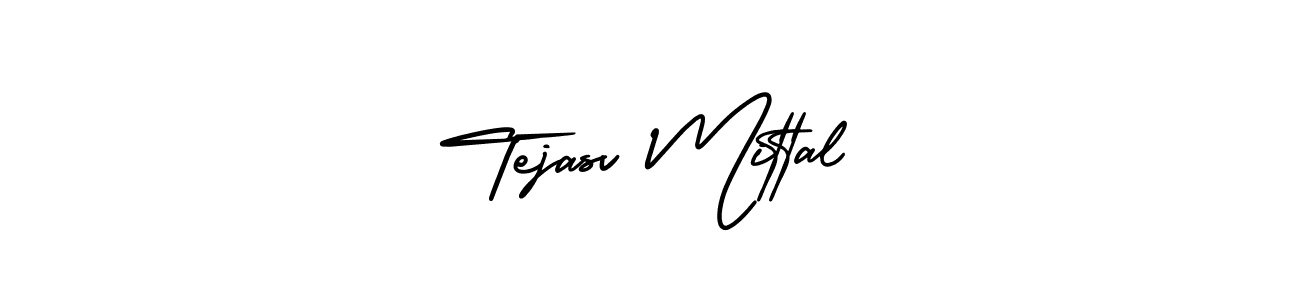 You should practise on your own different ways (AmerikaSignatureDemo-Regular) to write your name (Tejasv Mittal) in signature. don't let someone else do it for you. Tejasv Mittal signature style 3 images and pictures png