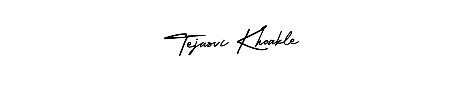 How to make Tejasvi Khoakle name signature. Use AmerikaSignatureDemo-Regular style for creating short signs online. This is the latest handwritten sign. Tejasvi Khoakle signature style 3 images and pictures png
