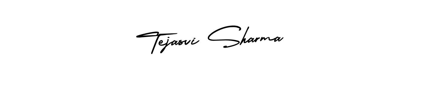How to make Tejasvi Sharma name signature. Use AmerikaSignatureDemo-Regular style for creating short signs online. This is the latest handwritten sign. Tejasvi Sharma signature style 3 images and pictures png